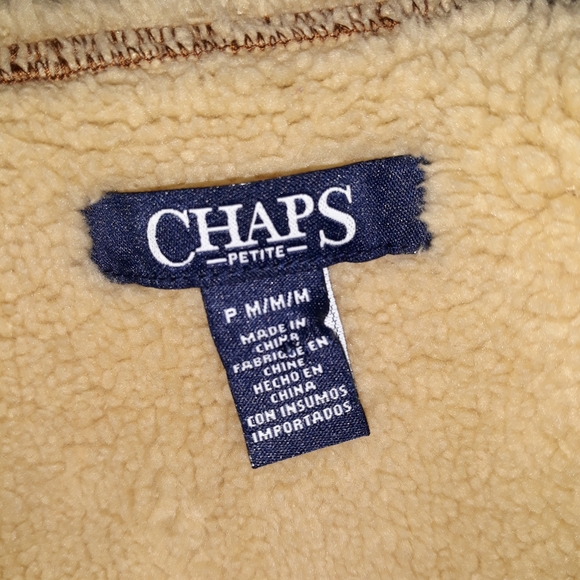 Chaps Sherpa Faux Suede Vest - Picture 4 of 5
